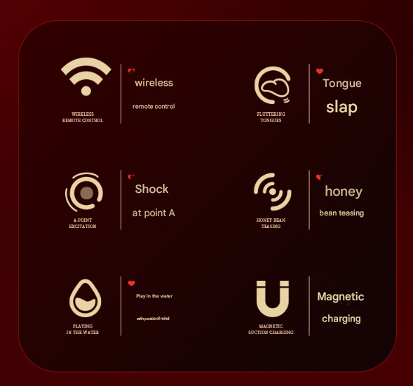 Red  Wearable Vibrating Stimulator with Remote - Dual-Action Couples' Toy